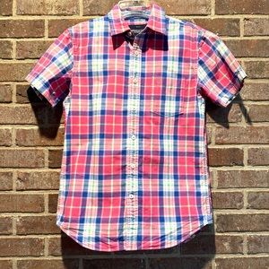 American Eagle Vintage Fit Pink Plaid  Shirt Size XS